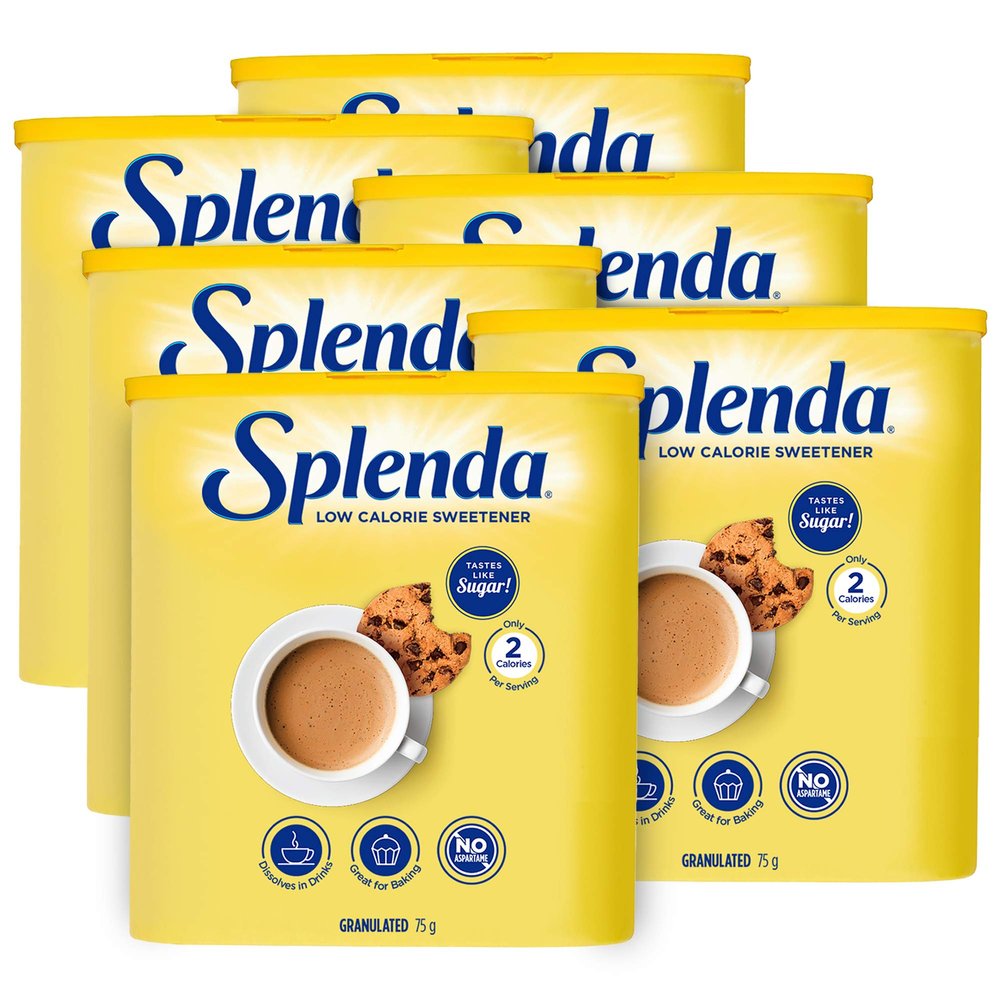 SPLENDA No Calorie Sweetener Granulated, 75g (Pack of 6)