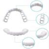 4 Sets False Teeth Veneers Temporary Dentures Teeth for Instant Perfect Smile, Comfort Fit Flex Cosmetic Teeth Cover The Missing,Broken,Deformity Teeth for Men and Women view 3
