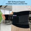 TESETON Back Wrap for Men & Women, Brace Belt Plus Size,Breathable Lumbar Support for Scoliosis, Waist Relax Lower Back Pain, Sciatica Pain Relief with 8 reinforced Bones 02 Black-XL view 4