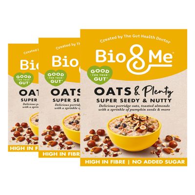 Bio&Me: Super Seedy & Nutty Porridge 3-Pack (3 x 400g) / Vegan, No Added Sugar, Gut Loving