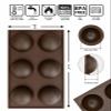 Round Silicone Molds for Baking - 2 Pack Extra Large Sphere Mold with 2 Droppers for Hot Chocolate Bombs - Semi Sphere Silicone Molds for Cake Dome, Jelly, Mousse & Moldes Para Gelatinas view 2