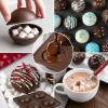 Round Silicone Molds for Baking - 2 Pack Extra Large Sphere Mold with 2 Droppers for Hot Chocolate Bombs - Semi Sphere Silicone Molds for Cake Dome, Jelly, Mousse & Moldes Para Gelatinas view 4