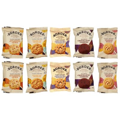 Assorted Flavours - Luxury Mini Packs Of 2 Border Biscuits (Pack of 10)