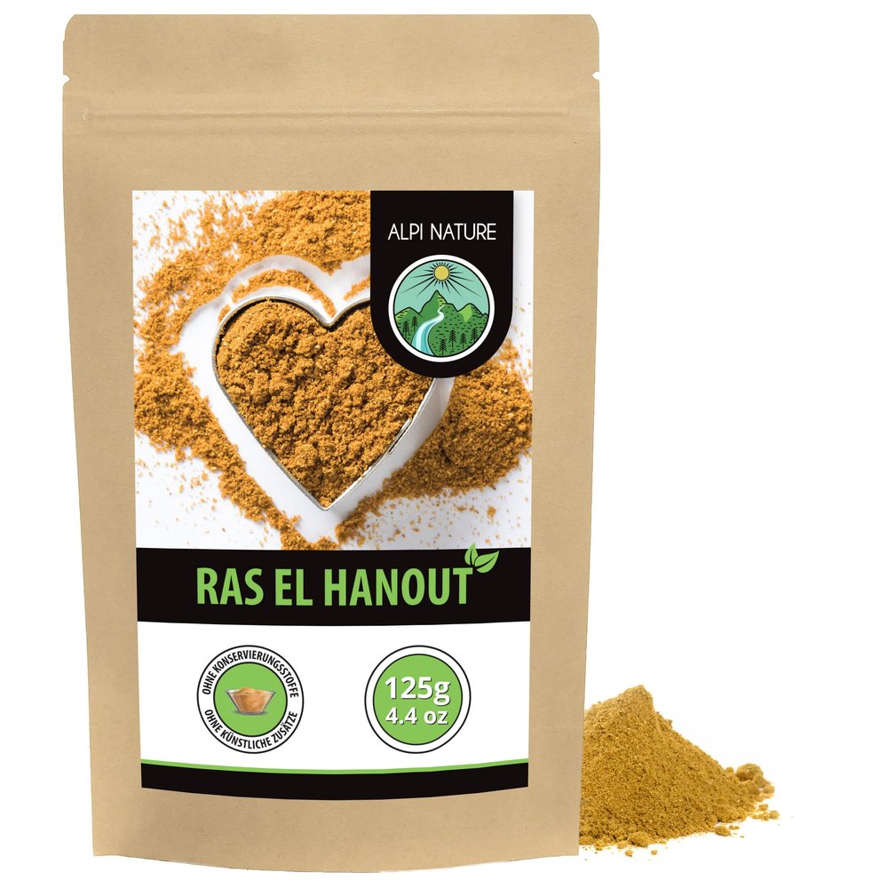Alpi Nature Ras El Hanout 125g 4.4 oz, Ras El Hanout Spice Mix, Moroccan Spice for Cooking