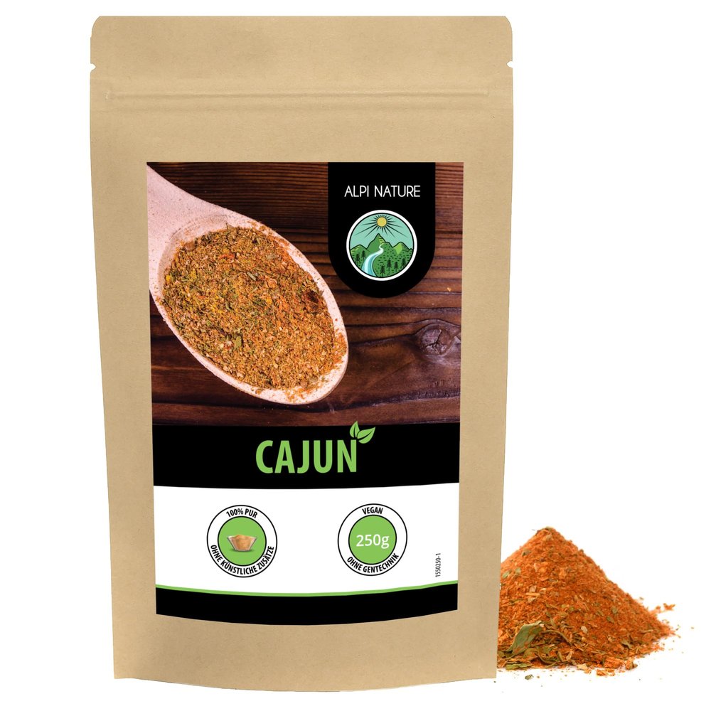 Alpi Nature Cajun Seasoning 250g 8.8 oz, Cajun Spice Mix, Spicy Blend for Cooking, Indian Spices