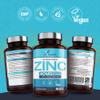 Vegan Zinc Tablets High Strength 40mg - 365 Premium Zinc Gluconate Tablets - Zinc Supplements, 12 Month's Supply - Zinc and Copper Supplement - Zinc 40mg - Made in The UK by YrHealth view 3