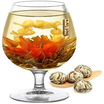 Premium Family Happiness Blooming Flowering Green, Tea Vacuum Sealed Tea Balls - 50G