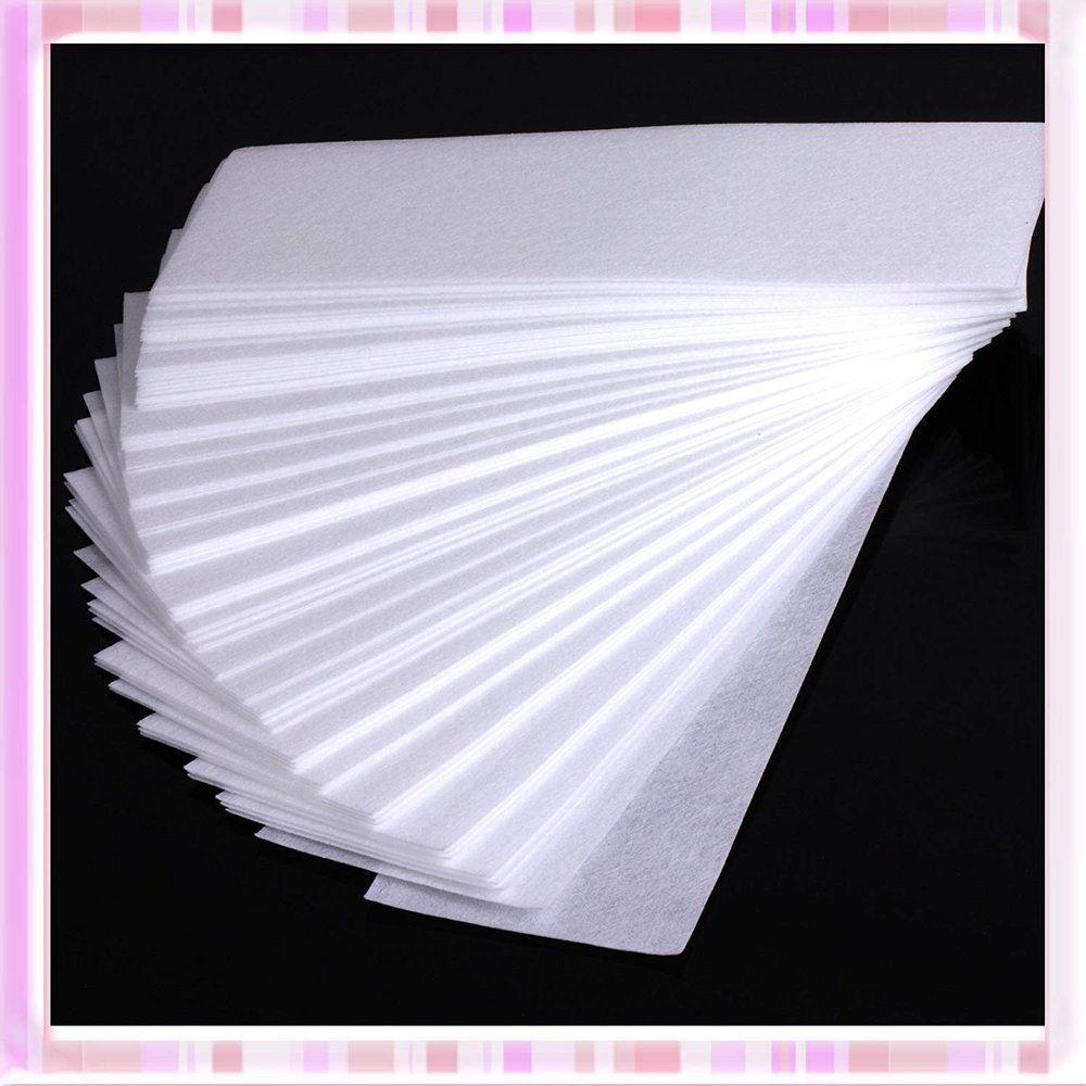 80Pcs Professional Hair Removal Wax Strips Nonwoven Fabric Depilatory Wax Paper Nail Hair Removal Paper Nail Supplies White Excellent Quality and Popular