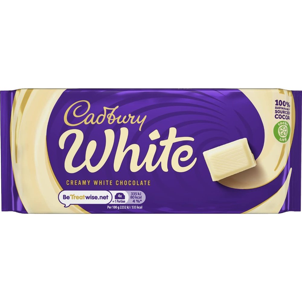 Cadbury Creamy White Chocolate Bar, 90 g, (Pack of 1)