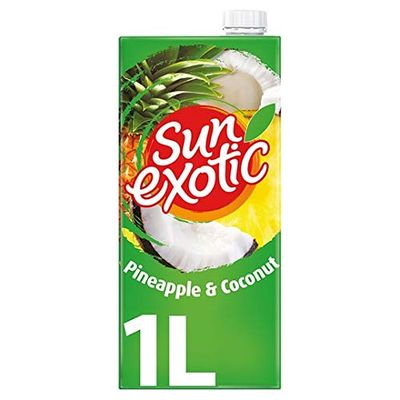 Sun Exotic Sparkling Pineapple & Coconut, 1 L, 12-Count