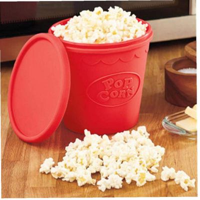 High Quality Diy Silicone Microwave Popcorn Maker Bucket Snack Bucket Family Party Supplies Kitchen Tools Popcorn Microwave