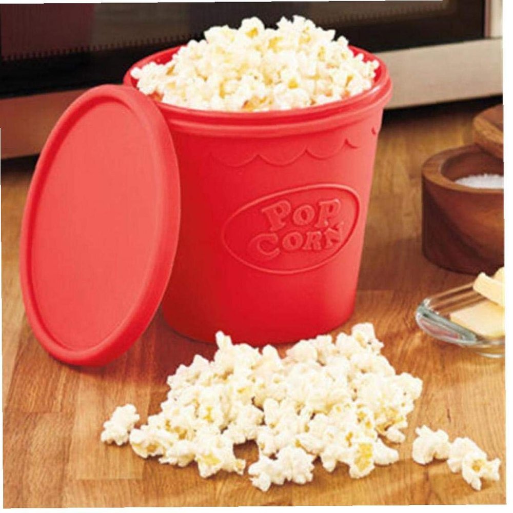High Quality Diy Silicone Microwave Popcorn Maker Bucket Snack Bucket Family Party Supplies Kitchen Tools Popcorn Microwave
