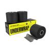 3 Rolls - SPORTTAPE Soft Foam Underwrap - Black - 7cm x 27m | Pre Wrap Sports Tape - Thin, Non-Adhesive, Hypoallergenic, Protective Foam Wrap | Football Hair Band & Shin Guard Tape view 1