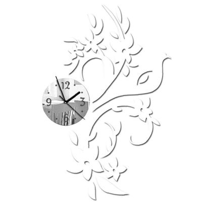 Hotaden 1pc Watches Stickers Clock Wall Decoration Acrylic Modern Design Luxury Mirror Wall Clock Watches Stickers Silver