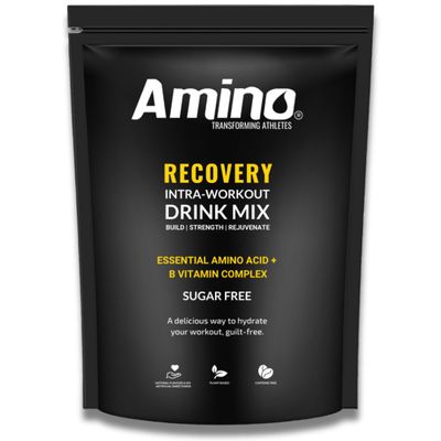 Amino Recovery - EAA & BCAA Intra Workout Powder - 7000mg EAA Amino Acid Recovery Drink & BCAA Powder - Protect Muscle & Aid Recovery - Sugar Free & Vegan (Red Berry, 44 Servings)