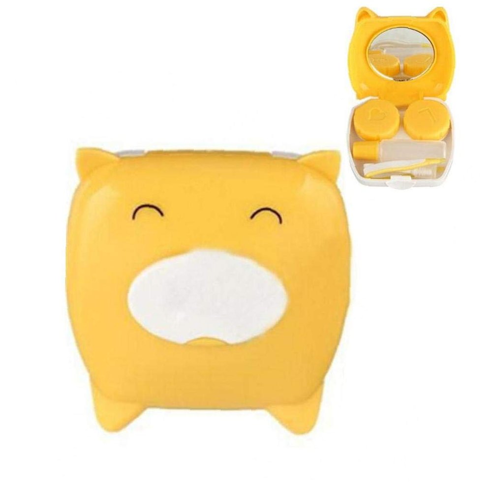 1set Contact Lens Case Cartoon Cute Pig Storage Box Contact Lenses Box