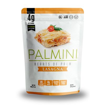 PALMINI Lasagna  Hearts of Palm  Low Calories  Low Carb  Keto Friendly  Vegan | NO GMO  Fat Free  Sugar Free  Kosher  338g | (Pack of 1)