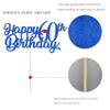Blue Happy 60th Birthday Cake Topper, Royal Blue Glitter Cheers To 60 Years Party Cake Decorations, Supply view 2