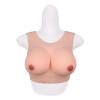 Realistic Breasts Round Collar Fake Silicone Boobs for Crossdressers Transgender Costume D Cup (Gel) view 1