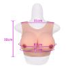 Realistic Breasts Round Collar Fake Silicone Boobs for Crossdressers Transgender Costume D Cup (Gel) view 4
