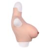 Realistic Breasts High Collar Fake Silicone Boobs for Crossdressers Transgender Costume G Cup (Gel) view 3