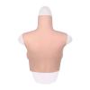 Realistic Breasts High Collar Fake Silicone Boobs for Crossdressers Transgender Costume G Cup (Gel) view 4