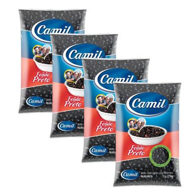Black Bean (Feijao Preto) Camil - 4x 1kg