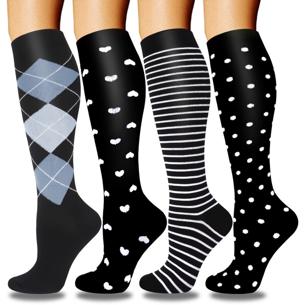 Compression Socks for Women & Men Circulation (2021 New)- Best Support for Nurses, Running , Hiking, Travel, Pregnancy - - S-M