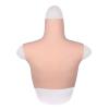 Realistic Breasts High Collar Fake Silicone Boobs for Crossdressers Transgender Costume E Cup (Gel) view 3