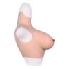 Realistic Breasts High Collar Fake Silicone Boobs for Crossdressers Transgender Costume E Cup (Gel) view 4
