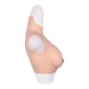Realistic Breasts High Collar Fake Silicone Boobs for Crossdressers Transgender Costume B Cup (Cotton) view 3