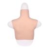 Realistic Breasts High Collar Fake Silicone Boobs for Crossdressers Transgender Costume B Cup (Cotton) view 4