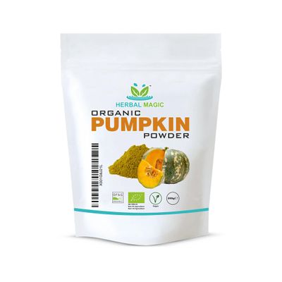 Herbal Magic's Organic Pumpkin Fruit Powder-Ideal thickener in soups,sauces and Gravies.Coloring additive/aromatizer-200g