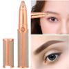 Electric Eyebrow Trimmer, USB Eyebrow Shaver, Portable Eyebrow Trimmer, Lipstick Styling Hair Removal Makeup Shaver for Women(Gold) view 4