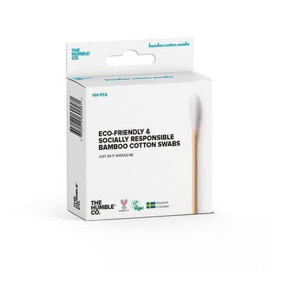Humble Brush - 100 Natural Bamboo Cotton Swabs White