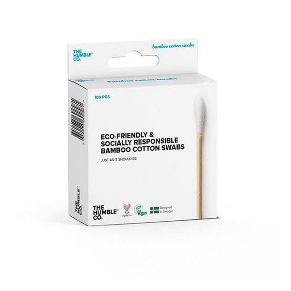 Humble Brush - 100 Natural Bamboo Cotton Swabs White