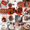 Semi Sphere Silicone Mold, Hot Chocolate Bomb Mold, Making Circle Hot Chocolate Cocoa Bomb, Half Round Cake, Candy, Ball Jelly, Dome Mousse (4 pack 6 holes 2 inch) view 3