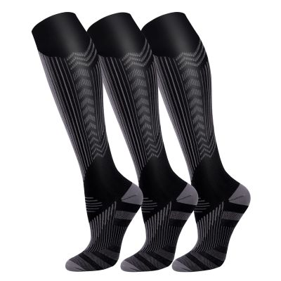 3 Pack Copper Compression Socks - Compression Socks Women & Men Circulation - Best for Medical,Running,Athletic - - L-X-L