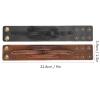 Atyhao 2Pcs Leather Bracelet, HandMade Vintage Simple Style Punk Bracelet Adjustable SnapFastener Casual Ladies Punk Jewelry Wrist Cuff Bangle Bracelet view 3