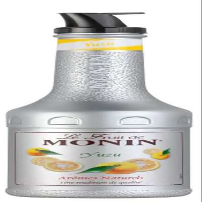 MONIN Yuzu Fruit Mix Puree 1L for Cocktails, Smoothies and Mocktails. Vegan-Friendly, Allergen-Free, 100% Natural Flavours and Colourings. 2-in-1 Yuzu Puree and Sugar Syrup Hybrid