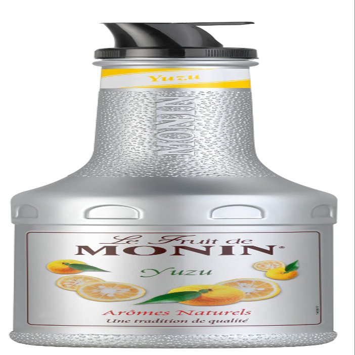 MONIN Yuzu Fruit Mix Puree 1L for Cocktails, Smoothies and Mocktails. Vegan-Friendly, Allergen-Free, 100% Natural Flavours and Colourings. 2-in-1 Yuzu Puree and Sugar Syrup Hybrid