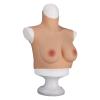Fake Tits Crew Neck Silicone Breasts Realistic Breastplate Form for Crossdressers Transgender Transvestite A Cup (Gel) view 3