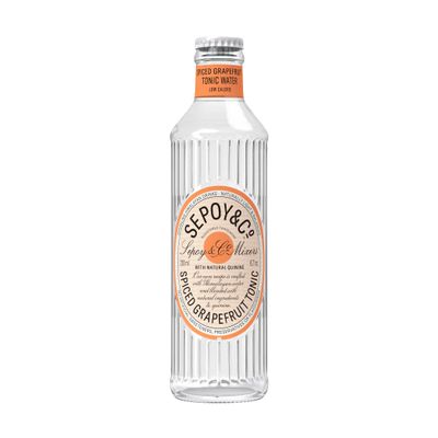 SEPOY & CO. Spiced Grapefruit Tonic Water - 6 x 200ml | Low Calorie, Less Sugar | Pure Himalayan Water & 100% Natural Ingredients | Premium Gin & Tonic Mixer