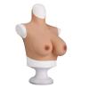 Fake Tits Crew Neck Silicone Breasts Realistic Breastplate Form for Crossdressers Transgender Transvestite C Cup (Cotton) view 1