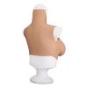 Fake Tits Crew Neck Silicone Breasts Realistic Breastplate Form for Crossdressers Transgender Transvestite C Cup (Cotton) view 3
