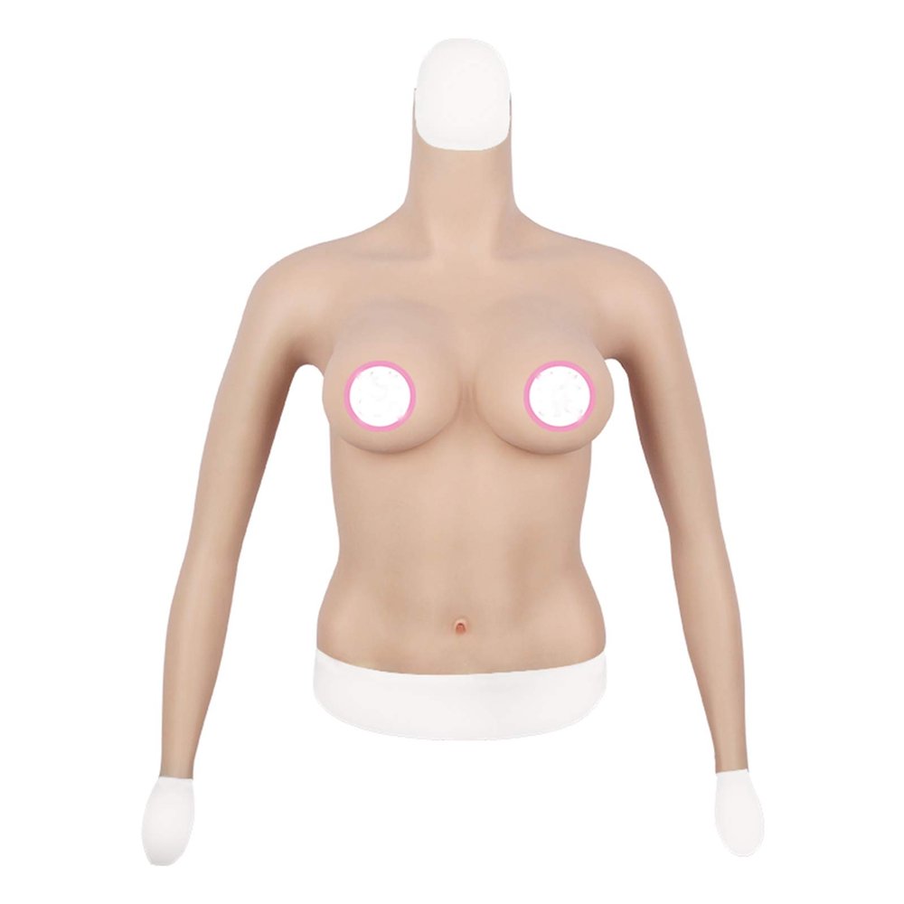Fake Tits with Arms Silicone Breasts Realistic Boobs for Crossdressers Transgender Transvestite D Cup (Gel)