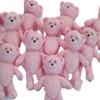 12 Edible Coloured Teddys Baby Shower Cupcake Cake Decorations (Pink) view 1