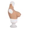 Fake Tits Crew Neck Silicone Breasts Realistic Breastplate Form for Crossdressers Transgender Transvestite E Cup (Gel) view 3