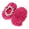 1 Pair Dust Mop Slippers Comfortable Washable Shoes Floor Cleaner Clean Easy Bathroom Office Kitchen ToolsRose Red Comfortable and Environmentally view 1
