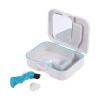 YuuHeeER 1pc Denture Case Portable Cup Cleaning Brush Mirror False Teeth Storage view 4